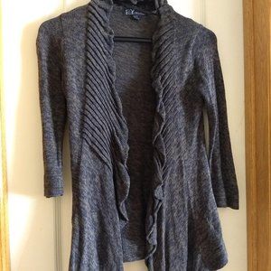 vintage Y2K 00s Line knit open waterfall cardigan